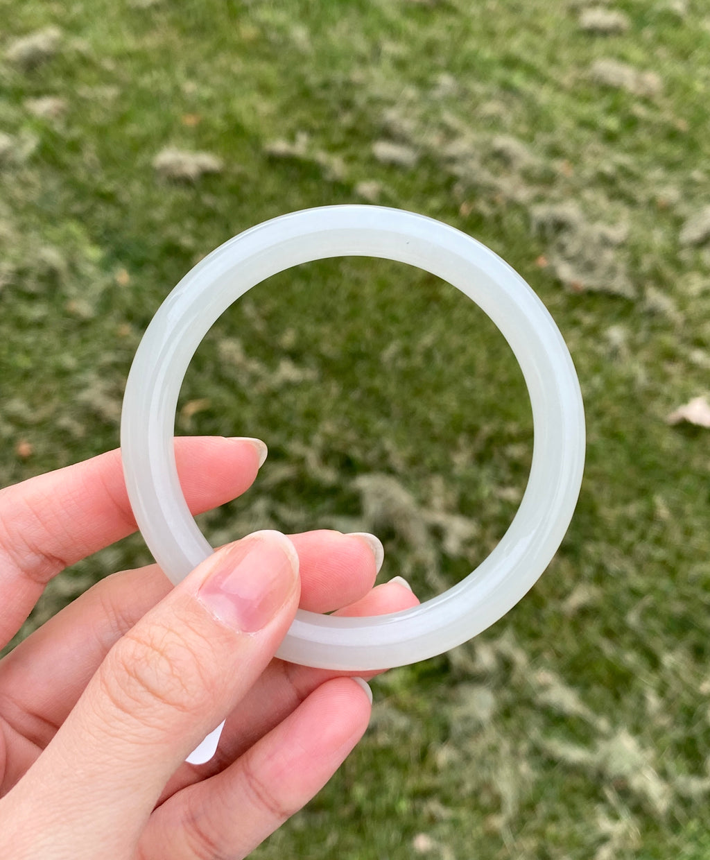 White Jade Bangle 61mm #865