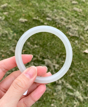 White Jade Bangle 61mm #865