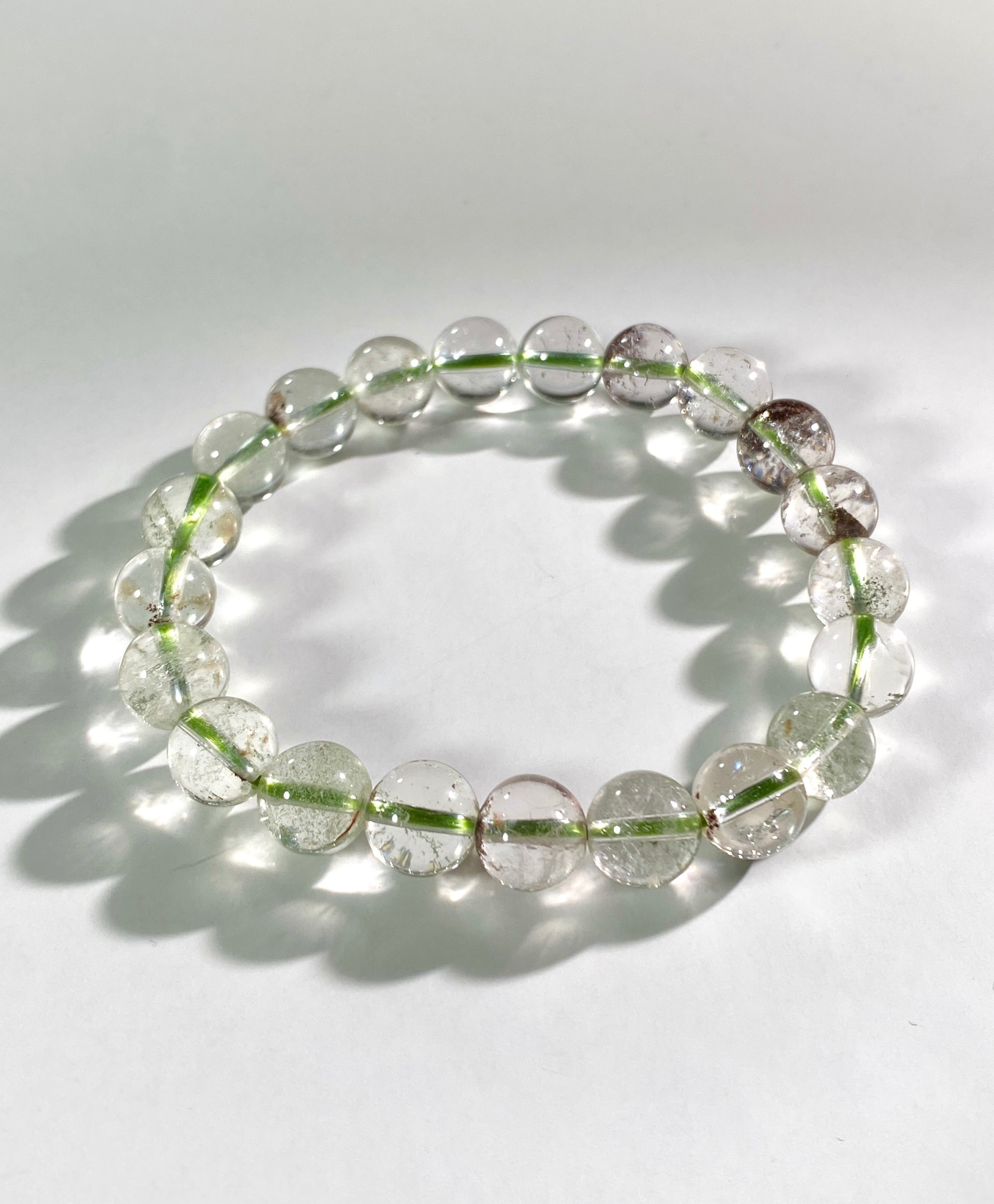 Green Phantom Quartz Crystal Bracelet #1844