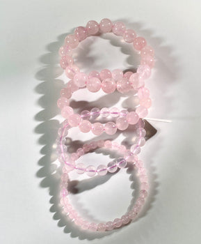 Rose Quartz Crystal Bracelet Natural Crystal #824