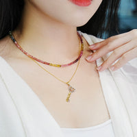 15" 14K TOURMALINE NECKLACE #2233