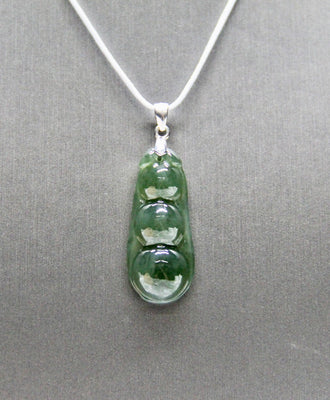 Rich Bean Hetian Jade Pendant #250