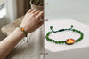 Natural Canadian Polar Jade & Ammolite Bracelet AAA Grade 4mm - Handcrafted Protection & Good Luck Talisman｜#5015