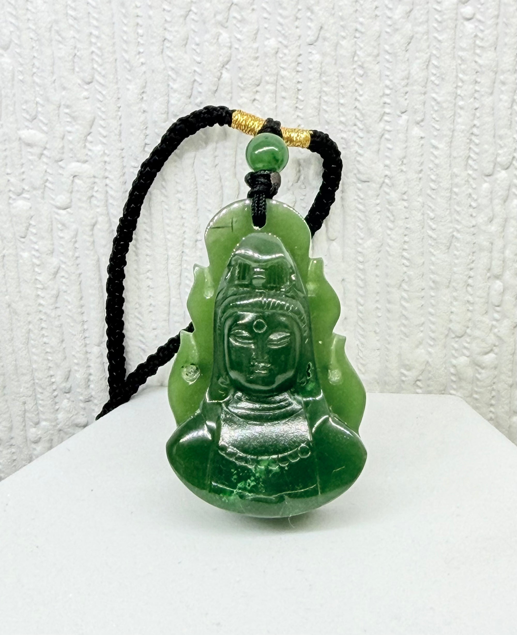 Polar Jade Guanyin Pendant Natural Jade #3031