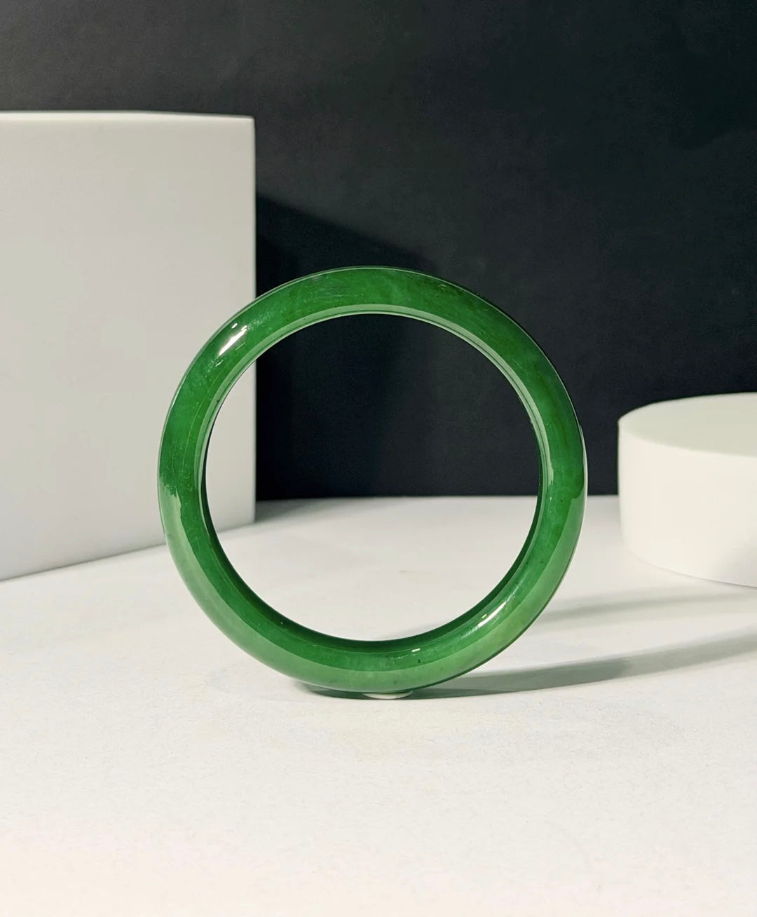 Canadian Polar Jade Bangle Natural Jade Bracelet AAA Grade 58.5mm #1477
