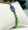 Natural Canadian Polar Jade & Ammolite Bracelet AAA Grade 4mm - Handcrafted Protection & Good Luck Talisman｜#5016