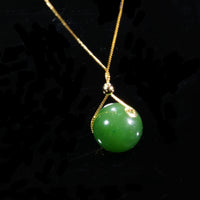 13mm Jade Bead Necklace #2445