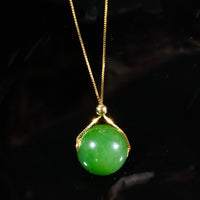 13mm Jade Bead Necklace #2445