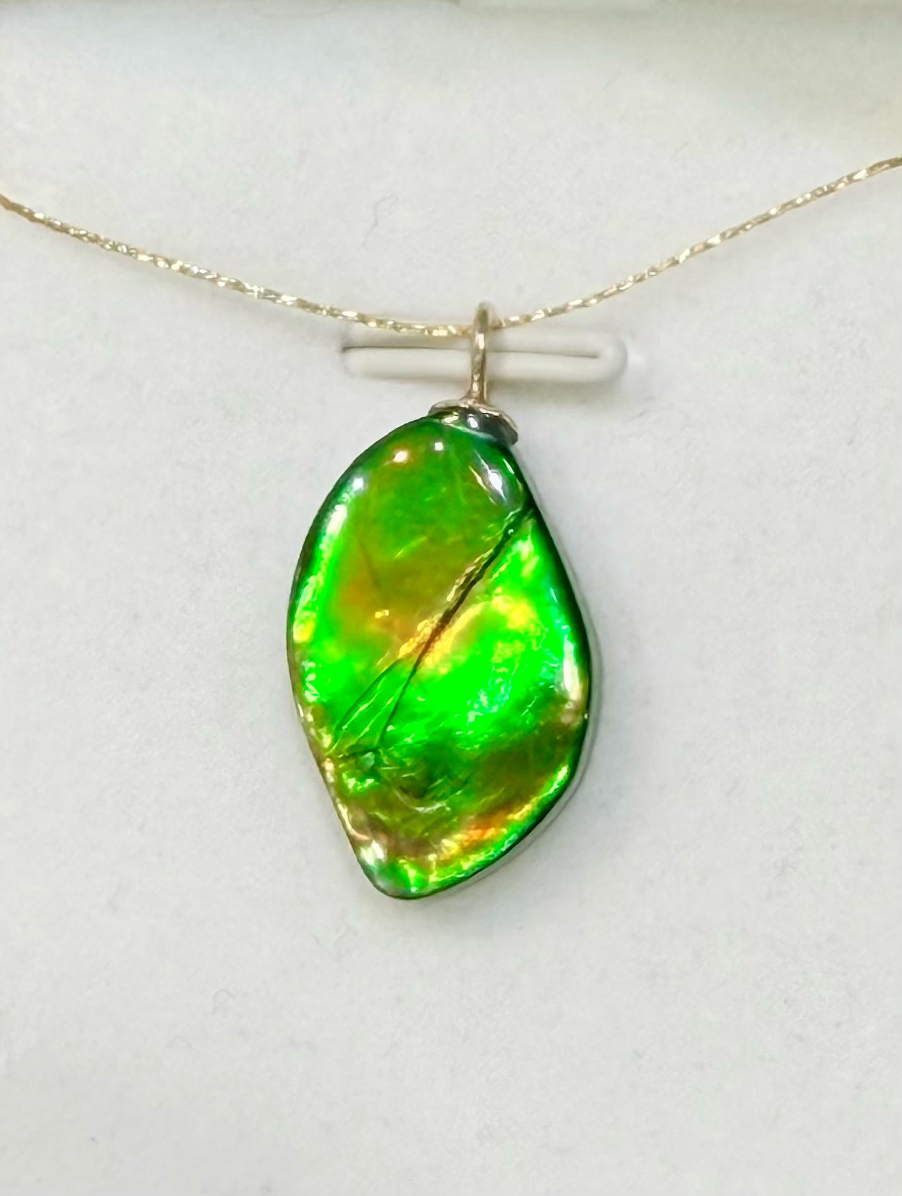 Rare Canadian Ammolite Pendant | #3259 | 1-of-1 Certified Ammolite Doublet