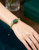 Natural Canadian Polar Jade & Ammolite Bracelet - Handcrafted Protection & Good Luck Talisman｜#3280