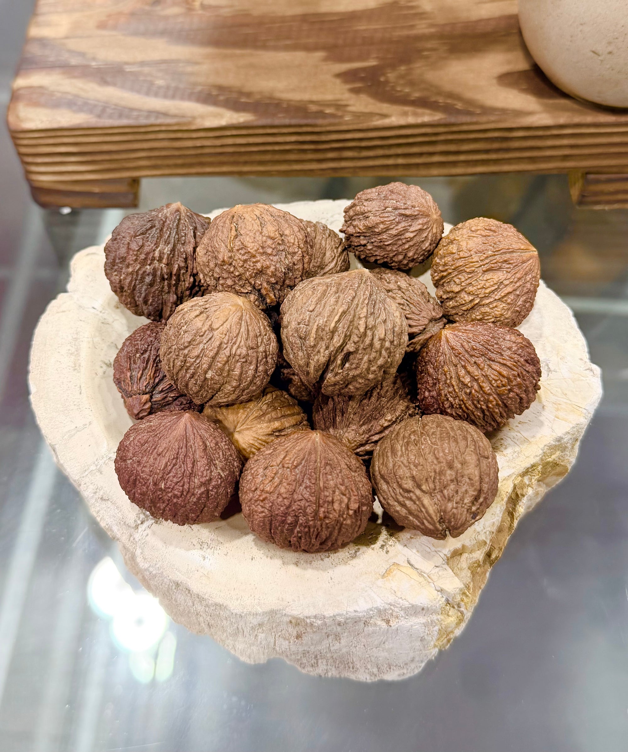Wild Canadian Palm Walnuts (Pair) | Polished Wenwan Hetao For Stress Relief Natural Material | 30~35mm