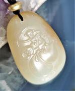 MONKEY WHITE JADE PENDANT #1748