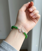 Siberian Apple Green Jade Beaded Bracelet 8mm Natural Jade|#1867