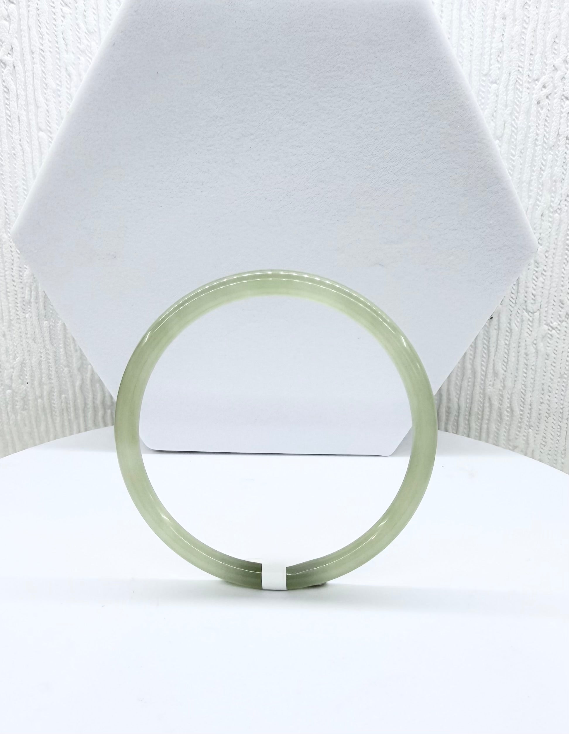 Natural Lake Green Nephrite Jade Bracelet | Shipped from Canada｜Hetian Jade Round Bangle Natural Jade Bracelet 52.5mm｜#1349