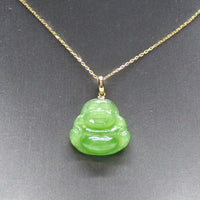 18K Siberian Jade Buddha Pendant #1703