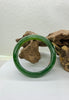 Siberian Chatoyant Jade Bangle | Ultra-Rare Natural Green Cat’s Eye | Natural Jade Bracelet 58mm | #5024