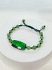 Natural Canadian Polar Jade & Ammolite Bracelet - Handcrafted Protection & Good Luck Talisman｜#3226