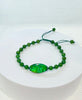 Canadian Polar Jade & Ammolite Bracelet - Handcrafted Protection & Good Luck Talisman｜#3252