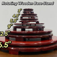 9" Rotating Wooden Base Stand #4