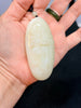 Hand-Carved Natural White Nephrite Jade Shouxing ("God of Longevity") Hand Piece | #5030