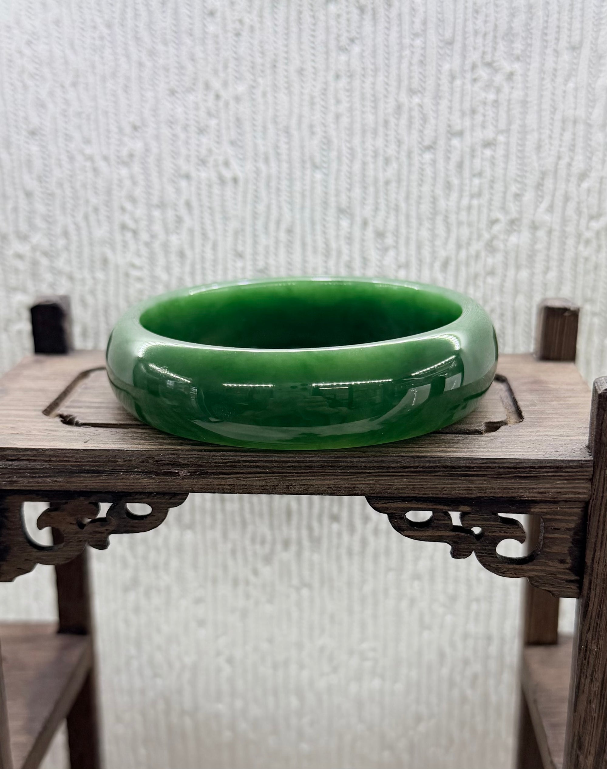 Canadian Polar Jade Bangle Natural Jade Bracelet AAA Grade 60mm |#5032