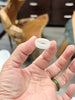 Natural Hetian Nephrite Jade Flat Band Ring – White Size 4.5| Certified in Canada|#5039