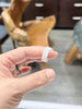 Natural Hetian Nephrite Jade Flat Band Ring – White Size 4.5| Certified in Canada|#5039
