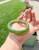 Siberian Jade Bangle Chatoyant Cat's Eye Natural Jade Bracelet 58mm | #5033