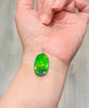 Authentic Alberta Ammolite Pendant Necklace– 14K Gold Filled, Grade AA Green & Purple Fire Spectrum|#3228