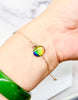 AAA Canadian Ammolite Gold Bracelet 18K|#5057