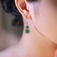 CANADIAN JADE GOURD EARRINGS #1071