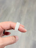 Natural Hetian Nephrite Jade Flat Cut Band Ring – White Size 6| Certified in Canada|#5053