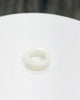 Natural Hetian Nephrite Jade Flat Cut Band Ring – White Size 5| Certified in Canada|#5055