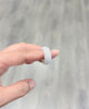Natural Hetian Nephrite Jade Domed Wide Band Ring – White Size 7| Certified in Canada|#5056