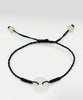 White Jade Bracelet Peace Buckle Ping An Kou Eternal Harmony Top Grade Black Cord Natural Jade #2900