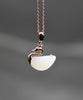 18k White Jade Swan Pendant #1750