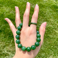 12mm Polar Jade Beaded Bracelet #2405