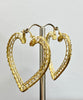 10K Yellow Gold Heart Earrings #1586