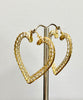 10K Yellow Gold Heart Earrings #1586