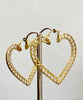 10K Yellow Gold Heart Earrings #1586