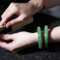 Chatoyant Jade Bangle #1949