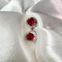 January Earrings - Garnet #1989