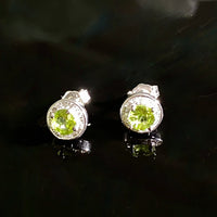 August Earrings - Peridot #2430