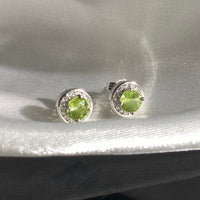 August Earrings - Peridot #2430