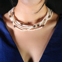 FRESHWATER ROW PEARL NECKLACE #1592