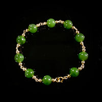 7.5mm Polar Jade Starry Beaded Bracelet #2431