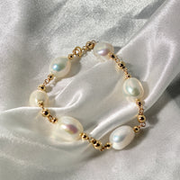 7" Freshwater Pearl Starry Bracelet #2434