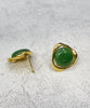 VINTAGE TRIANGLE JADE EARRINGS #1079