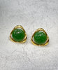 VINTAGE TRIANGLE JADE EARRINGS #1079