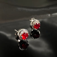 July Earrings - Ruby #2436